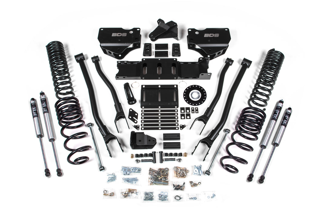 2025 Ram 2500 4WD (Diesel) 6 Inch 4-Link Suspension Lift Kit, 4.5 Inch Rear Lift, Coil Spring - Fox 2.0 IFP PS...