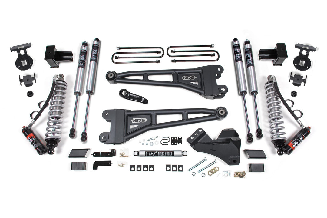 5 Inch Lift Kit w/ Radius Arm FOX 2.5 Coil-Over Conversion Performance Elite Ford F250/F350 Super Duty 23-24 4WD Diesel Block w/ Overload 2.0 Performance BDS2203FPE