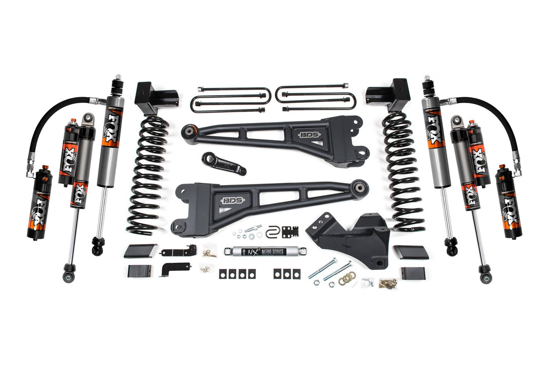 5 Inch Lift Kit w/ Radius Arm Ford F250/F350 Super Duty 23-24 4WD Diesel 5 Inch Block with 3 Leaf Main Fox 2.5 Performance Elite BDS2205FPE