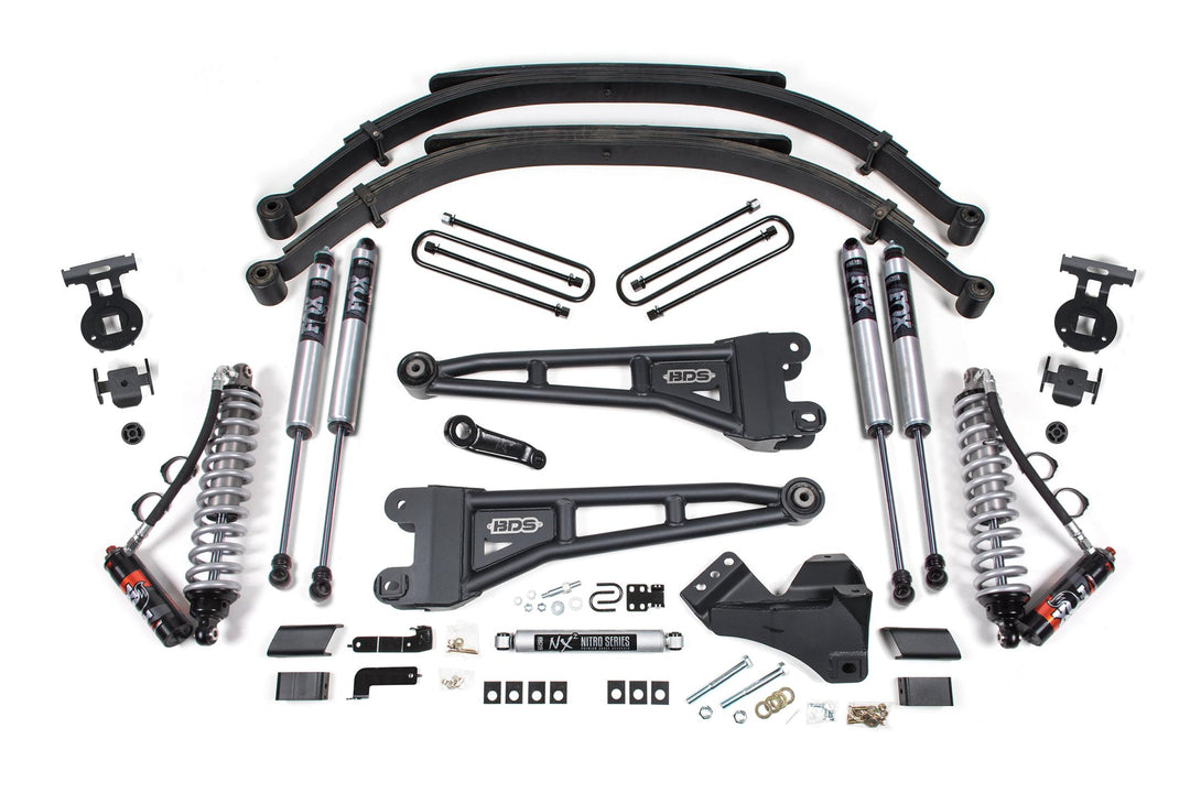5 Inch Lift Kit w/ Radius Arm FOX 2.5 Coil-Over Conversion Performance Elite Ford F250/F350 Super Duty 23-24 4WD Diesel Leaf Springs 2.0 Performance BDS2208FPE
