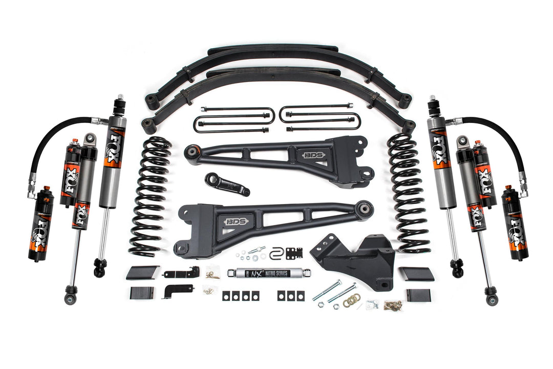 5 Inch Lift Kit w/ Radius Arm Ford F250/F350 Super Duty 23-24 4WD Diesel Leaf Springs Fox 2.5 Performance Elite BDS2210FPE