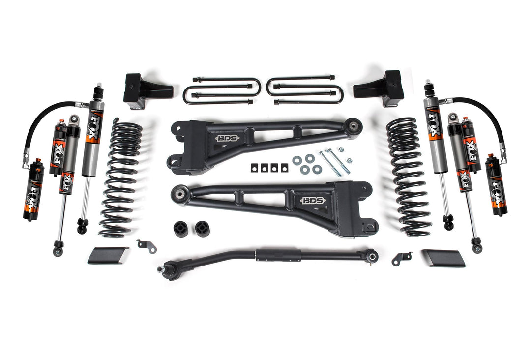 2.5 Inch Lift Kit w/ Radius Arm Ford F450 Super Duty 20-22 4WD Diesel & Gas Fox 2.5 Performance Elite Shocks BDS2219FPE
