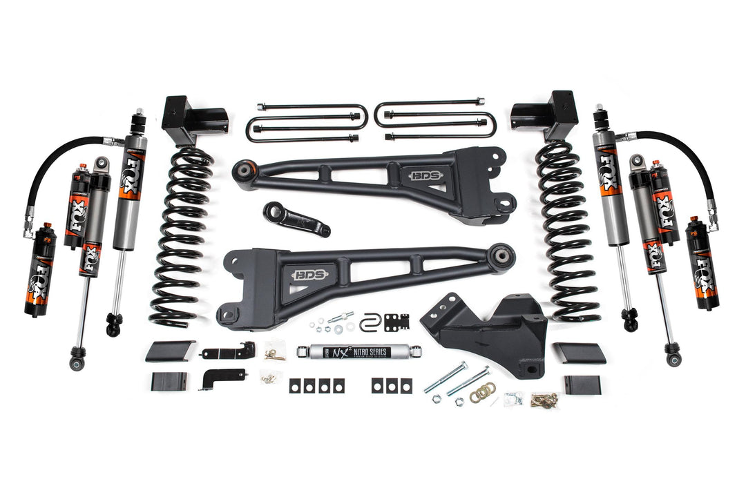 4 Inch Lift Kit w/ Radius Arm Ford F350 Super Duty DRW 17-19 4WD Diesel Fox 2.5 Performance Elite Shocks BDS2236FPE