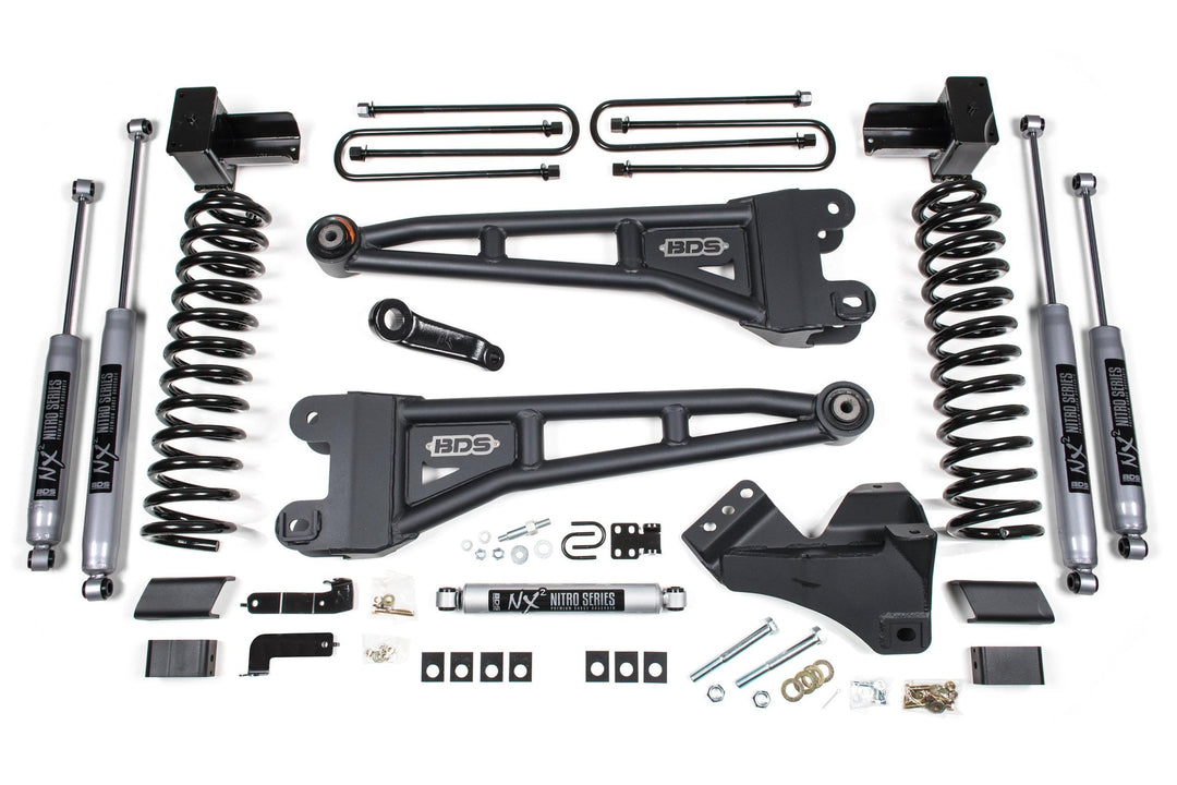 5 Inch Lift Kit w/ Radius Arm Ford F250/F350 Super Duty 23-24 4WD Diesel 5 Inch Block with 2 Leaf Main NX2 Nitro BDS2242H