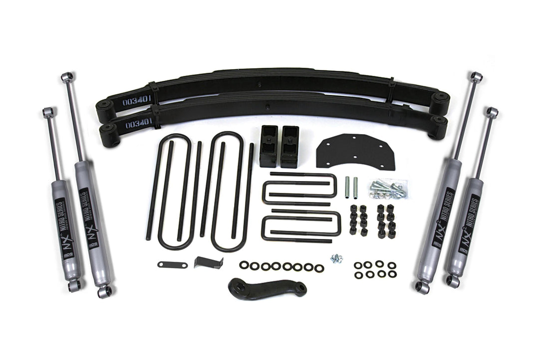 4 Inch Lift Kit Ford F350 Monobeam 80-96 4WD NX2 Nitro Shocks BDS308H