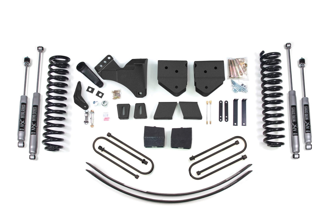 6 Inch Lift Kit Ford F250/F350 Super Duty 05-07 4WD Diesel 3 Inch Block Plus Add A Leaf Without Overload NX2 Nitro BDS353H