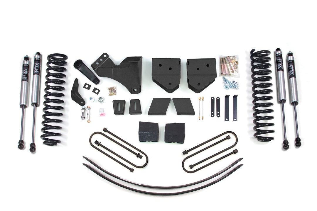 6 Inch Lift Kit Ford F250/F350 Super Duty 05-07 4WD Diesel 3 Inch Block Plus Add A Leaf With Overload FOX 2.0 Performance BDS354FS