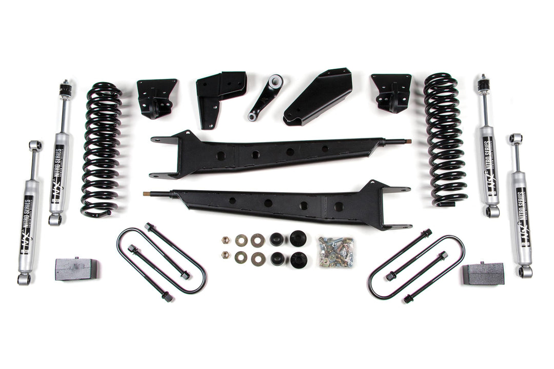 4 Inch Lift Kit w/ Radius Arm Ford F150/Bronco 80-96 4WD Block Kit and Add A Leaf NX2 Nitro BDS363H