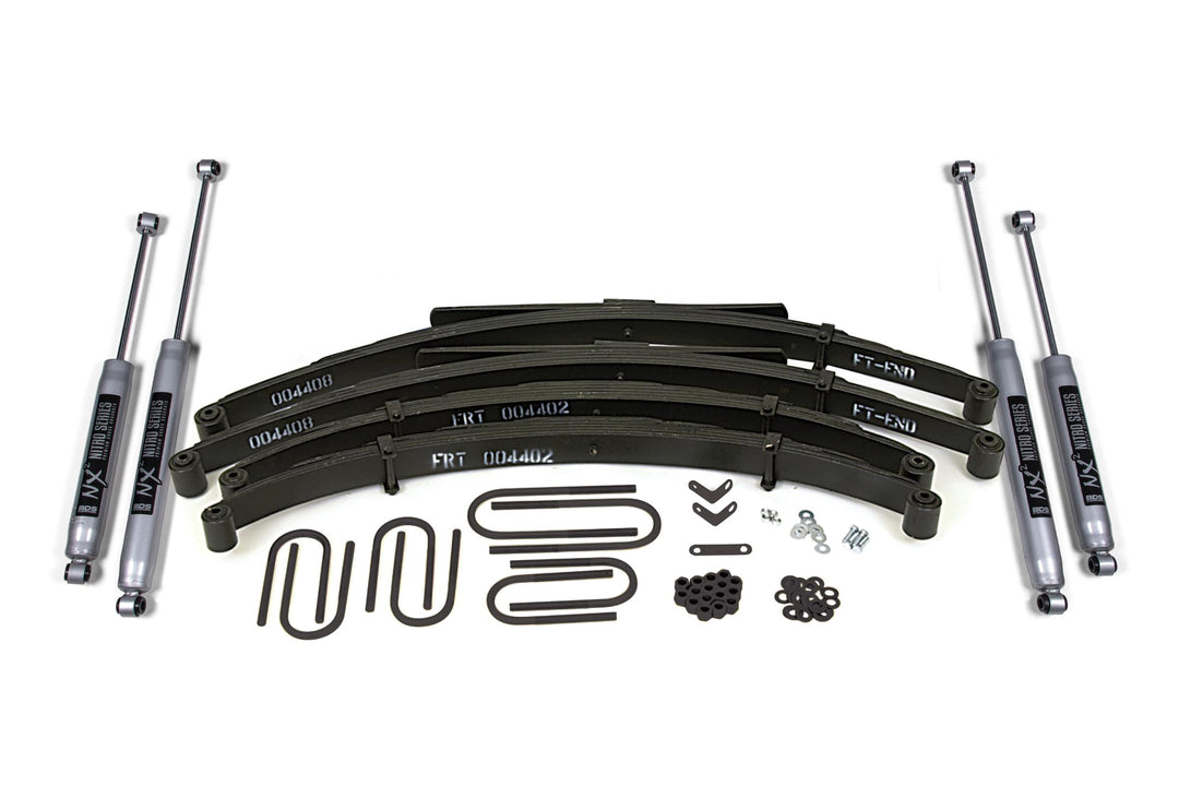 4 Inch Lift Kit Jeep Cherokee SJ Wagoneer Grand Wagoneer or J10/J20 74-89 Leaf Springs NX2 Nitro BDS404H