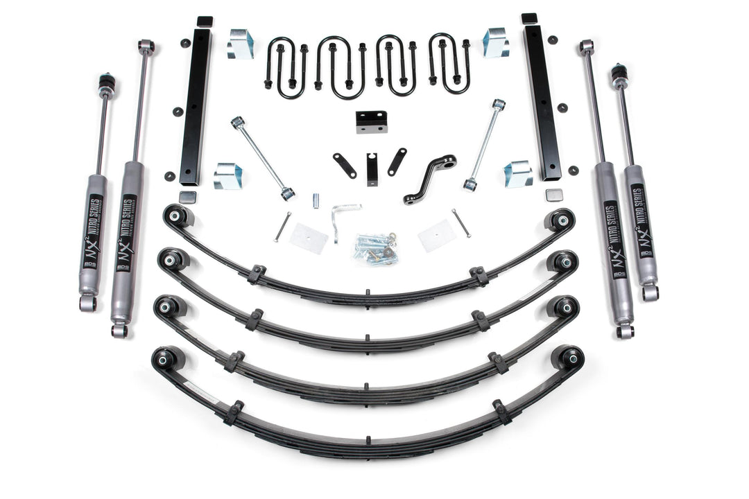 3.5 Inch Lift Kit Jeep Wrangler YJ 87-95 Light Duty Leaf Spring NX2 Nitro BDS409H