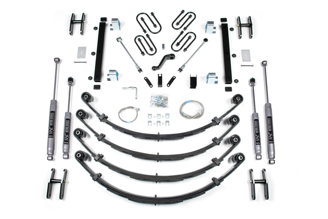 4.5 Inch Lift Kit Jeep Wrangler YJ 87-95 Heavy Duty Leaf Spring NX2 Nitro BDS412H