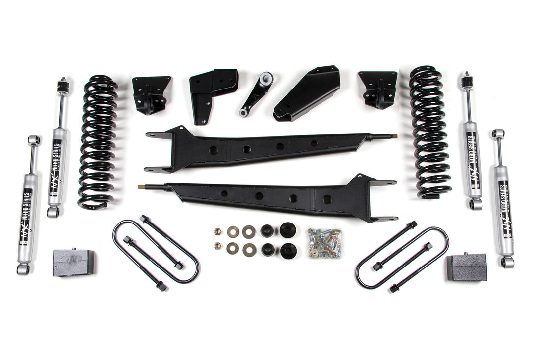 6 Inch Lift Kit w/ Radius Arm Ford F100/F150 80-96 4WD 4 Inch Block with Add A Leaf NX2 Nitro BDS510H