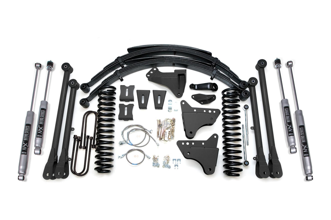 8 Inch Lift Kit w/ 4-Link Ford F250/F350 Super Duty 05-07 4WD Diesel Fox 2.0 Performance Shocks BDS530FS