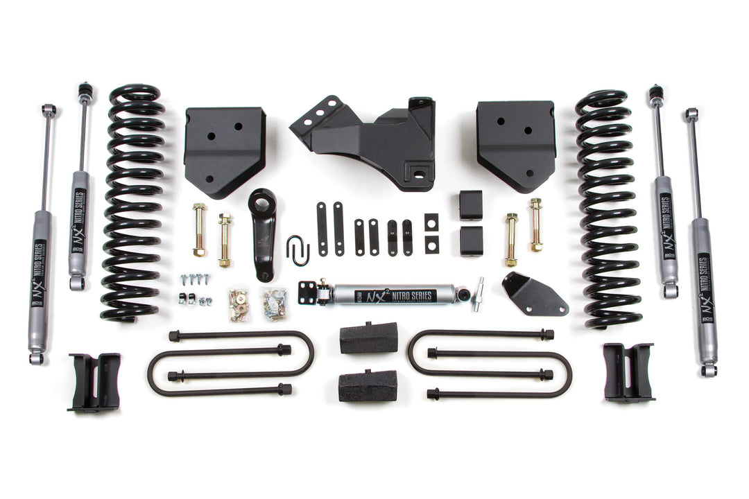 4 Inch Lift Kit Ford F250/F350 Super Duty 08-10 4WD Diesel Block Kit With Factory Overload NX2 Nitro BDS547H
