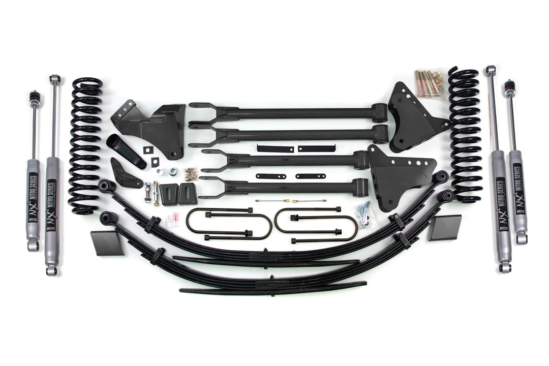 6 Inch Lift Kit w/ 4-Link Ford F250/F350 Super Duty 08-10 4WD Gas Leaf Springs NX2 Nitro BDS551H