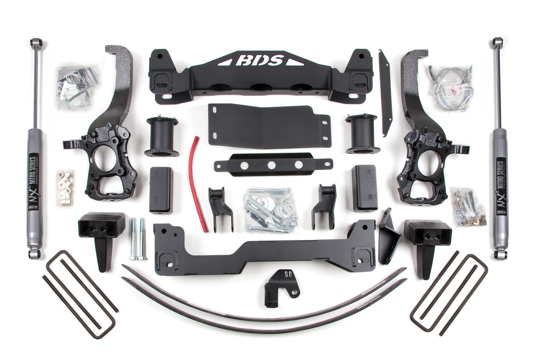 6 Inch Lift Kit Ford F150 04-08 4WD With Fox 2.0 Adventure Shocks BDS574FS