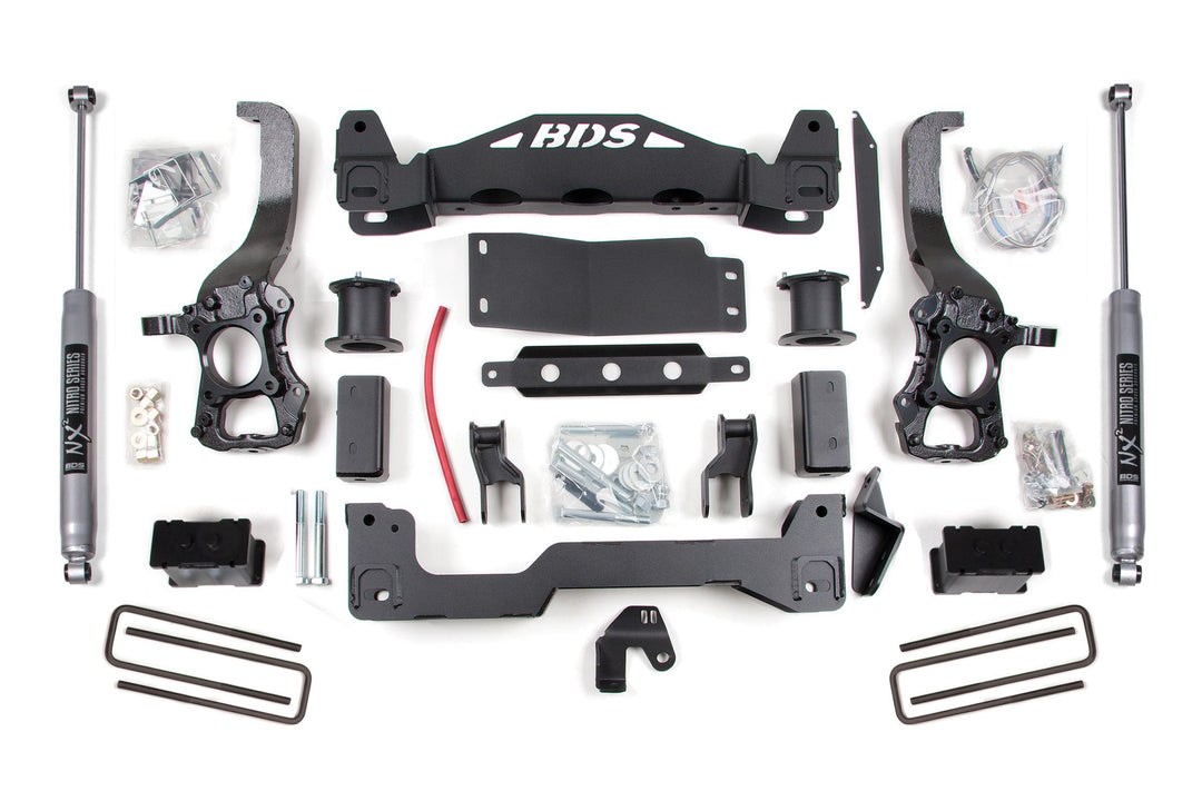 4 Inch Lift Kit Ford F150 04-08 4WD Fox 2.0 Performance Shocks BDS576FS