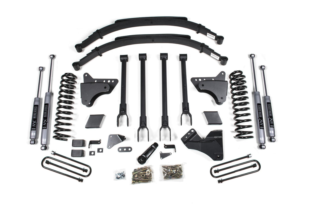 6 Inch Lift Kit w/ 4-Link Ford F250/F350 Super Duty 11-16 4WD Gas 3 Inch Rear Blocks FOX 2.0 Performance BDS587FS