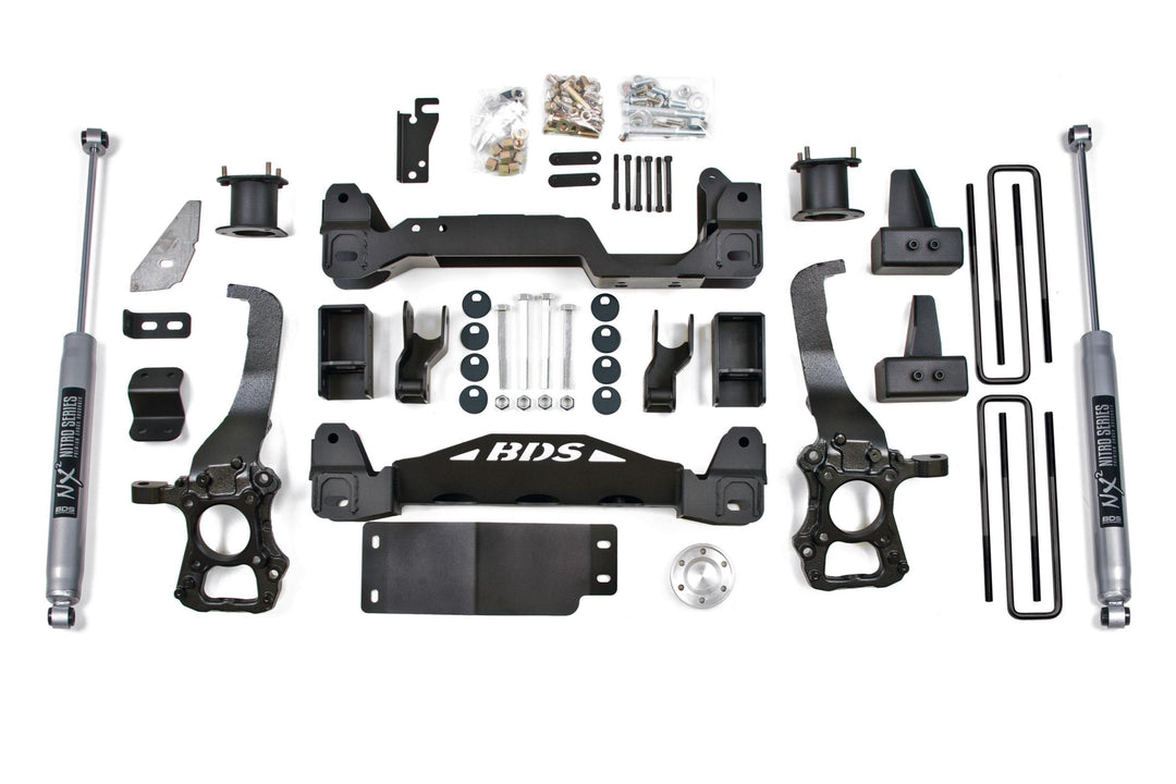 4 Inch Lift Kit Ford F150 09-13 4WD Fox 2.0 Performance Shocks BDS598FS