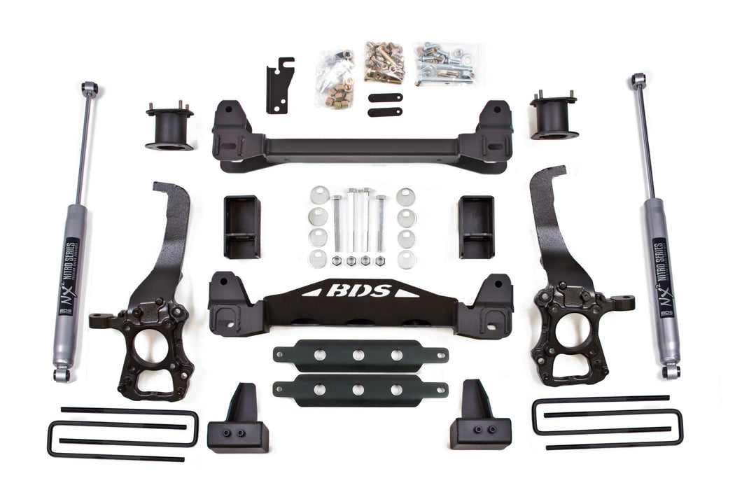 4 Inch Lift Kit Ford F150 09-13 2WD Fox 2.0 Performance Shocks BDS599FS