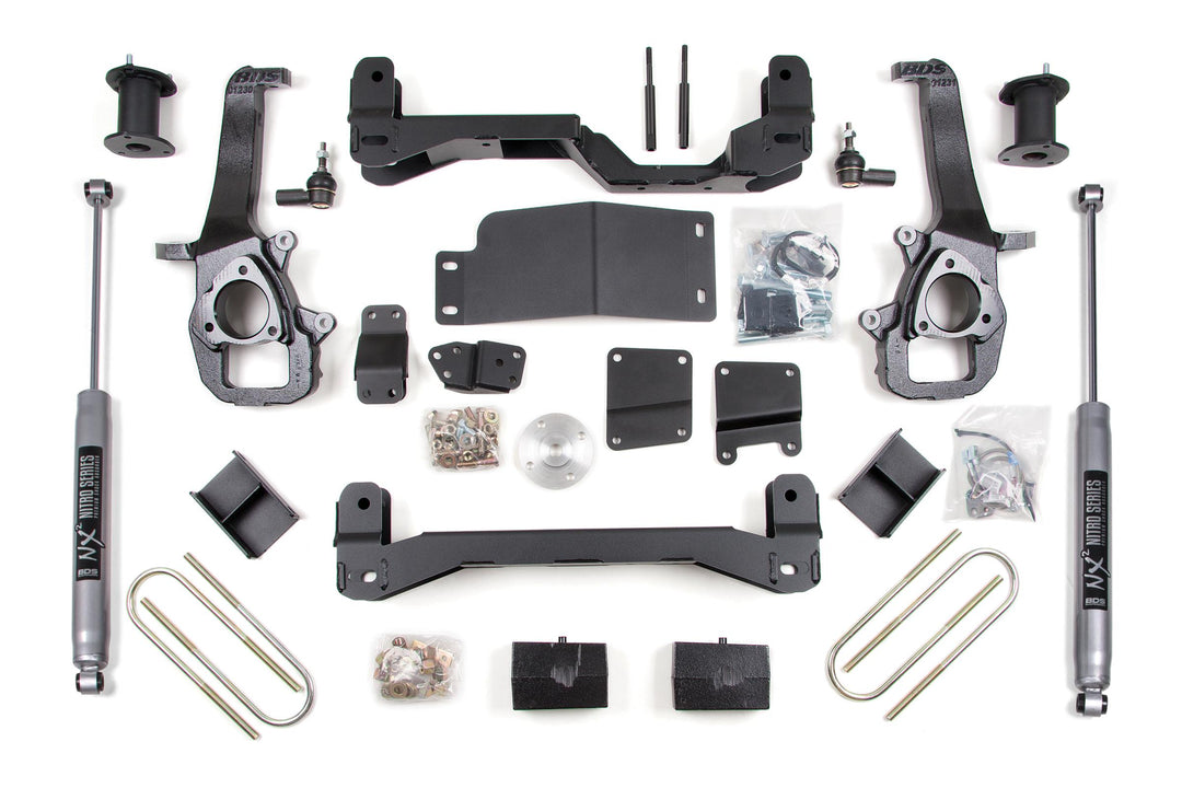4 Inch Lift Kit Dodge Ram 1500 06-08 4WD Fox 2.0 Performance Shocks BDS625FS