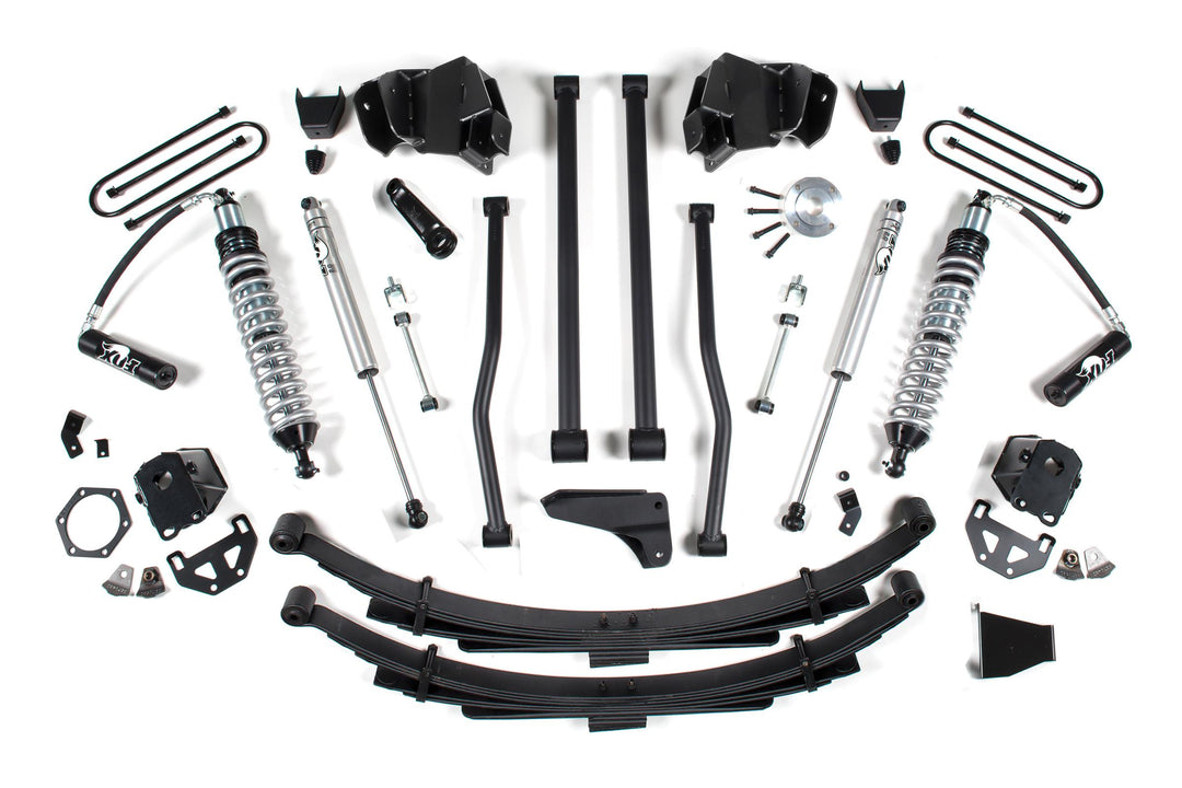8 Inch Lift Kit 09-13 Ram Coil Over Long Arm w/4 inch Axle Rear Block Kit Diesel With Fox Shocks BDS632F