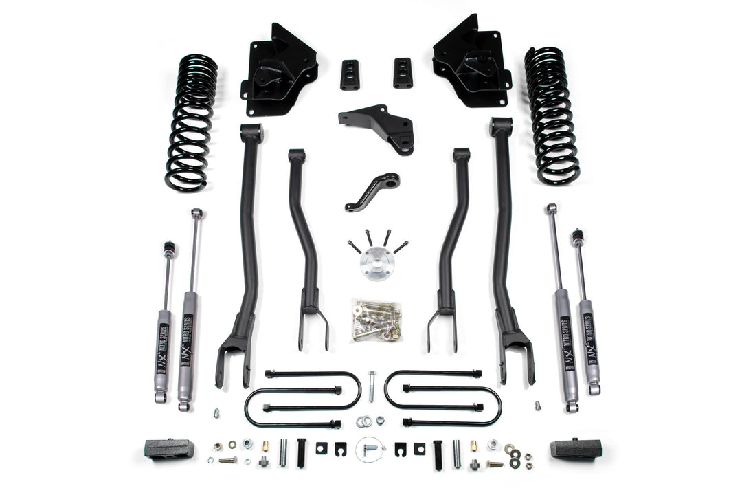 4 Inch Lift Kit w/ 4-Link Ram 3500 13-18 4WD Diesel 3 Inch Block Fox 2.5 Performance Elite BDS697FPE