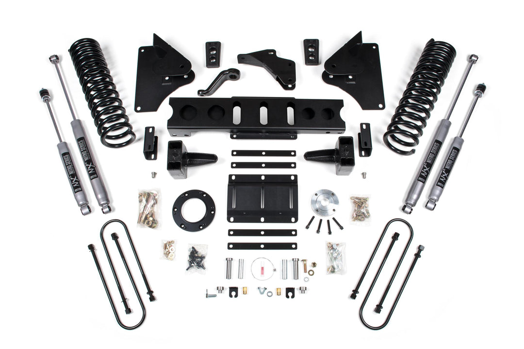 6 Inch Lift Kit Ram 3500 13-18 4WD Diesel 5 Inch Block 6 Bolt Fox 2.0 Performance Shocks BDS699FS