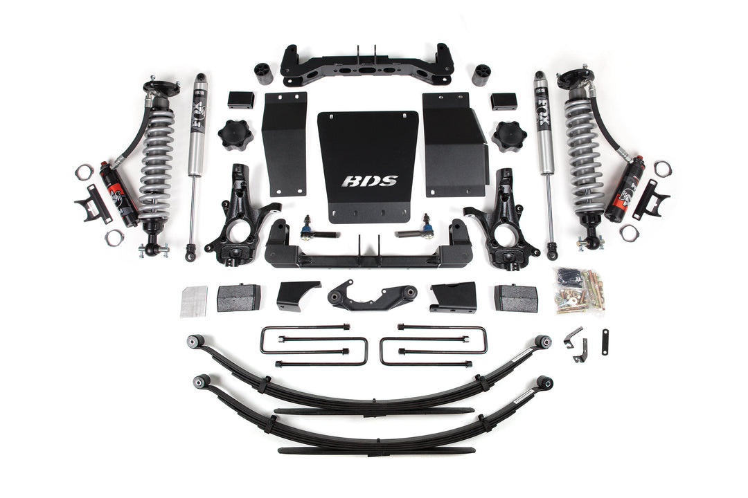 4 Inch Lift Kit FOX 2.0 Performance Leaf Springs Aluminum/Stamped Steel Coil-Over 14-18 Silverado/Sierra 1500 4WD