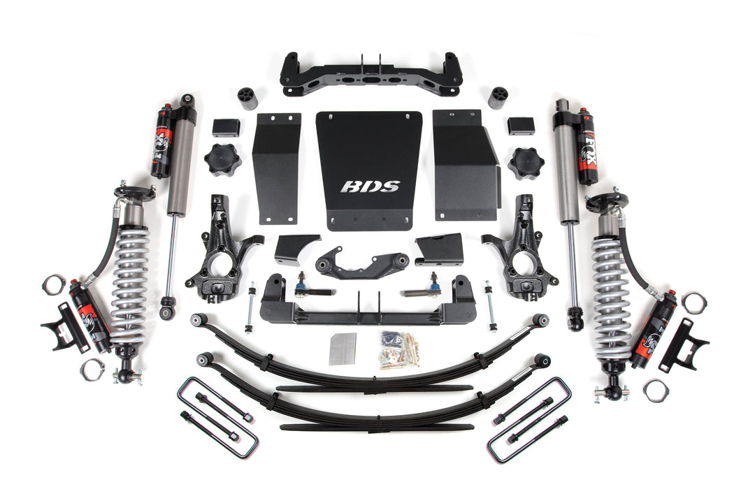 6 Inch Lift Kit FOX 2.5 Performance Elite Leaf Springs Coil-Over Cast Steel 14-18 Silverado/Sierra 1500 4WD BDS...