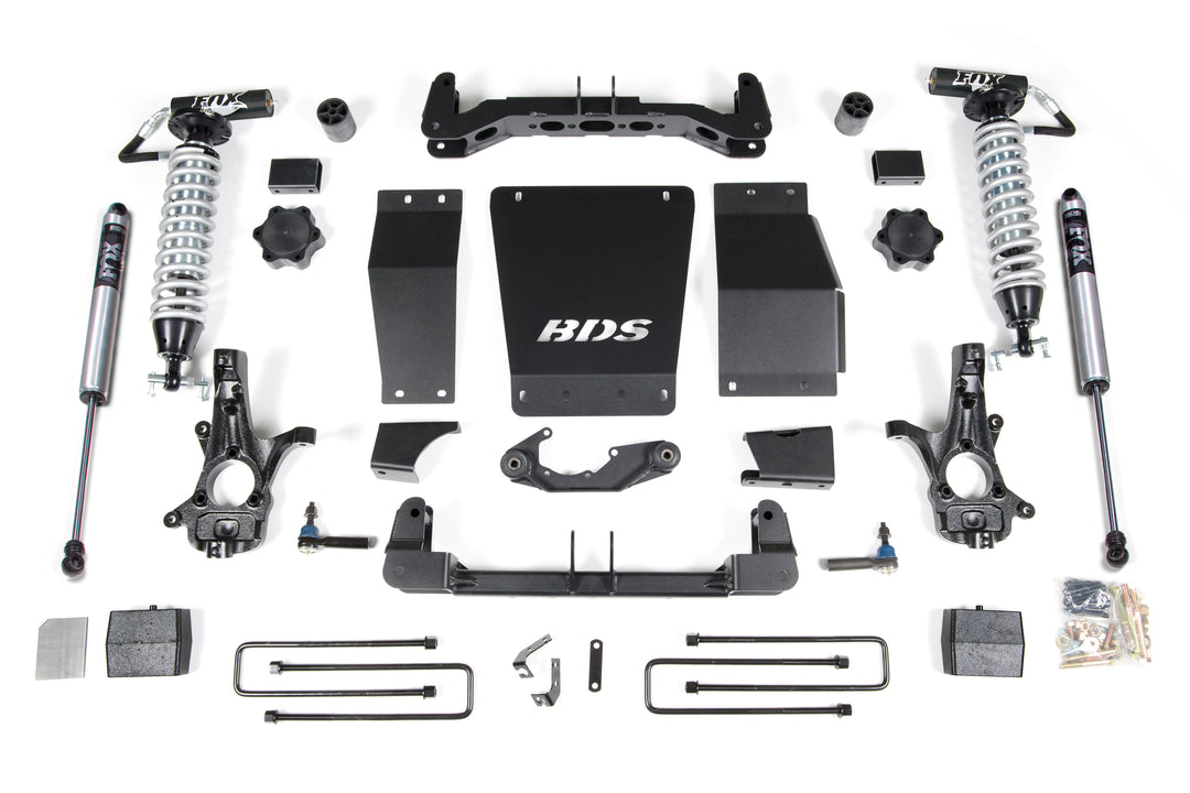 6 Inch Lift Kit FOX 2.5 Coil-Over Silverado/Sierra 1500 14-18 4WD Leaf Springs Aluminum / Stamped Steel Fox 2.5...