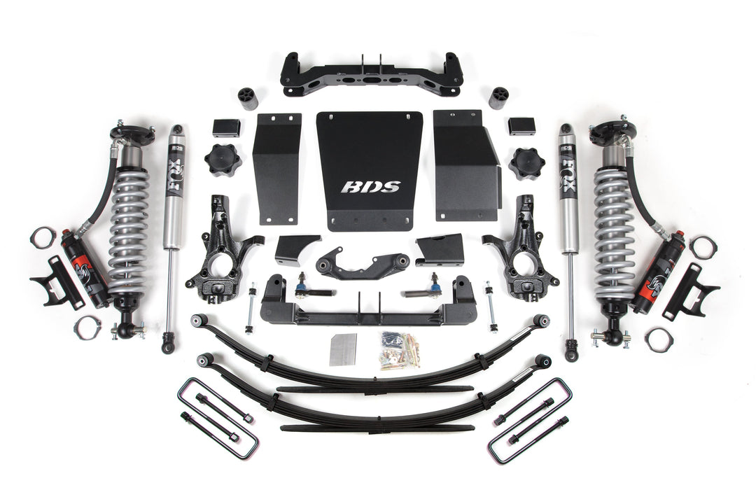 6 Inch Lift Kit FOX 2.0 Performance Leaf Springs Coil-Over Aluminum/Stamped Steel 14-18 Silverado/Sierra 1500 4WD...