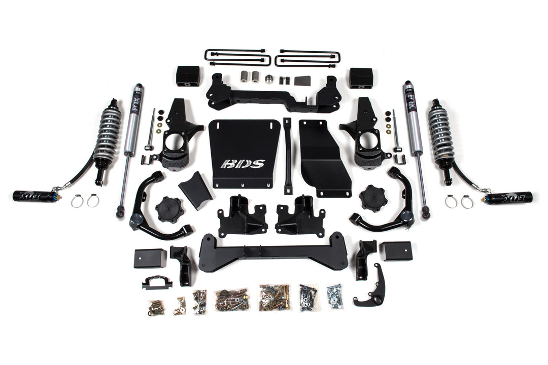 6.5 Inch Lift Kit FOX 2.5 Coil-Over Conversion Silverado/Sierra 2500HD/3500HD 01-10 Diesel Leaf Springs Fox 2.5 Performance Shocks BDS739FDSC