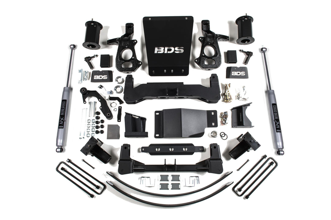 8 Inch Lift Kit Silverado/Sierra 1500 14-18 4WD Aluminum/Stamped Steel FOX 2.0 Performance BDS743FS