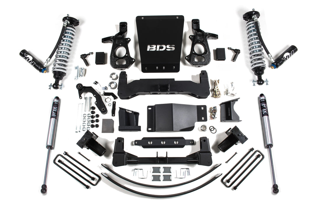8 Inch Lift Kit FOX 2.5 Coil-Over Dual Speed Compression Adjust Silverado/Sierra 1500 14-18 4WD Cast Steel Control...