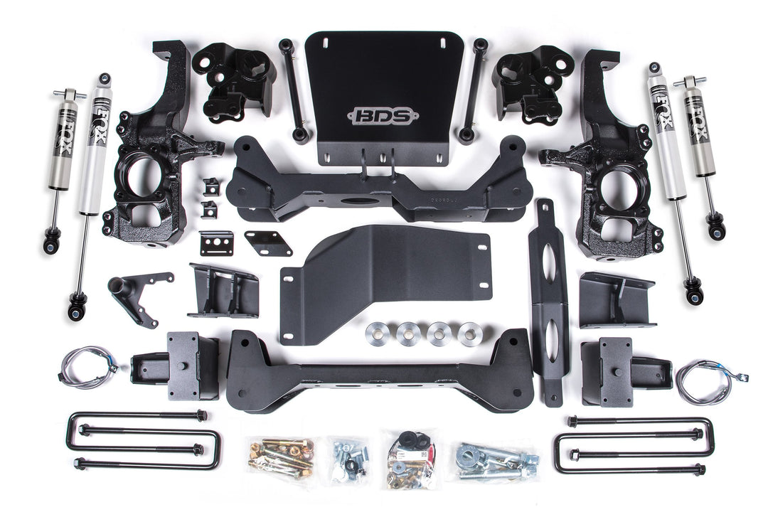 20-24 GM 2500HD/3500HD 4wd 5 Inch Suspension Lift System, 4.5 Inch Rear Lift, Block, w/o overload Fox 2.5 HTO BDS Suspension BDS766FPP