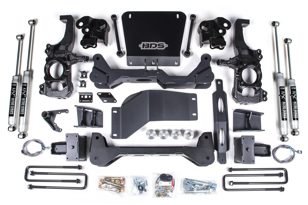 5 Inch Lift Kit Silverado/Sierra 2500HD/3500HD 20-24 4WD 5 Inch Block With Overload FOX 2.0 Performance BDS767FS