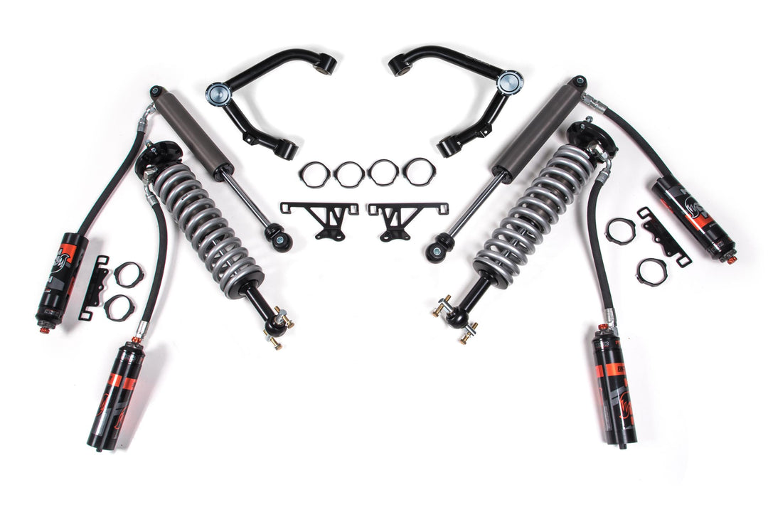 2 Inch Lift Kit FOX 2.5 Coil-Over Silverado/Sierra 1500 07-18 4WD Cast Steel Control Arm Fox 2.5 Performance Shocks BDS768FDSC
