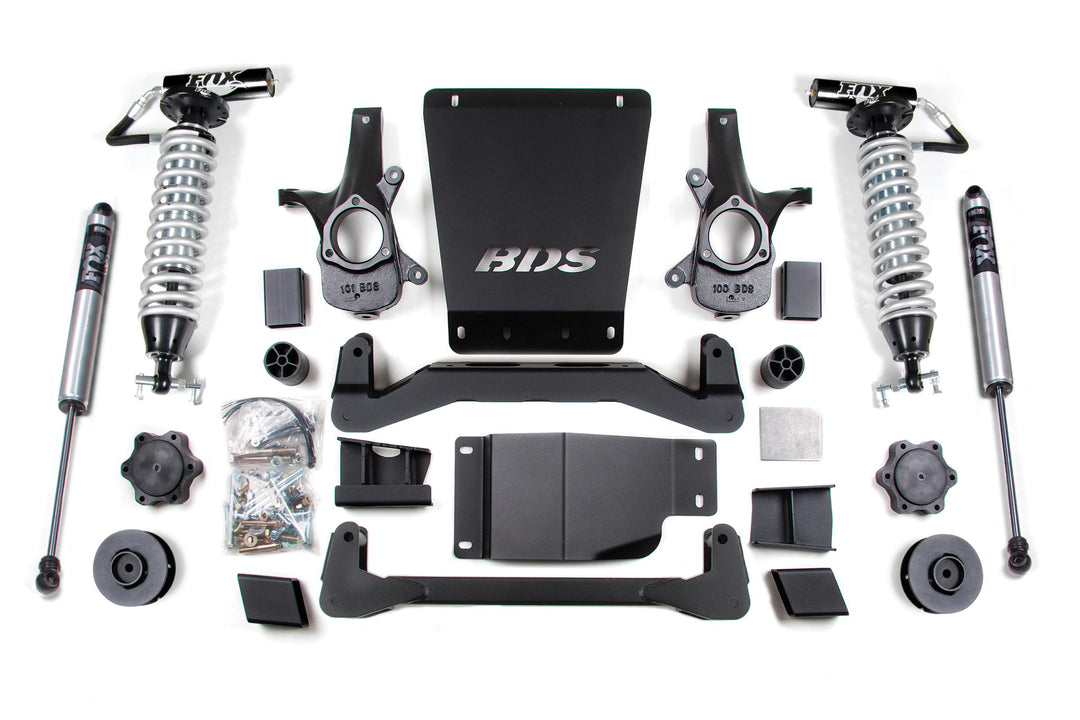 4 Inch Lift Kit FOX 2.5 Coil-Over Avalanche Suburban Tahoe or Yukon 1500 07-14 4WD 3 Inch Lift Coil Spacer Fox 2.5 Performance Shocks BDS900FDSC