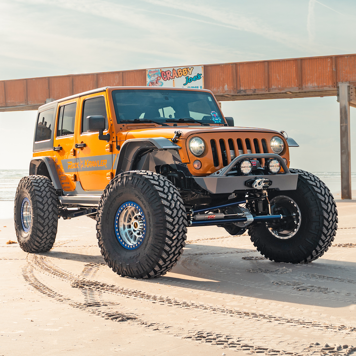 Savvy Front Bumper with Hoop (Aluminum Krawler Lite) - 2007-2018 Jeep JK/JKU
