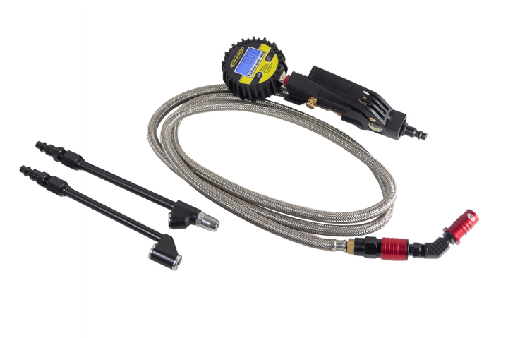 Big Kahuna Digital - Ventoso™ RED Tire Inflator with Gauge, 6 ft. Hose, and Quick-Switch Chucks