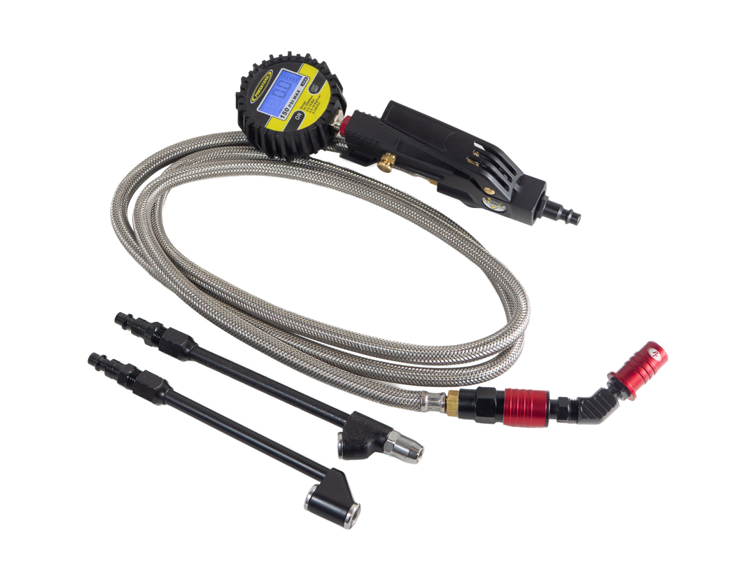 Big Kahuna Digital - Ventoso™ RED Tire Inflator with Gauge, 6 ft. Hose, and Quick-Switch Chucks