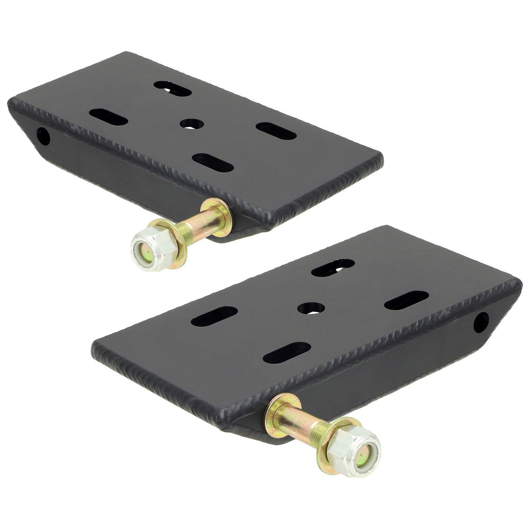 HD Leaf Spring Plates For Use w/2 Inch Springs 76-86 Jeep CJ Front Includes Replaceable Shock Mounts Pair