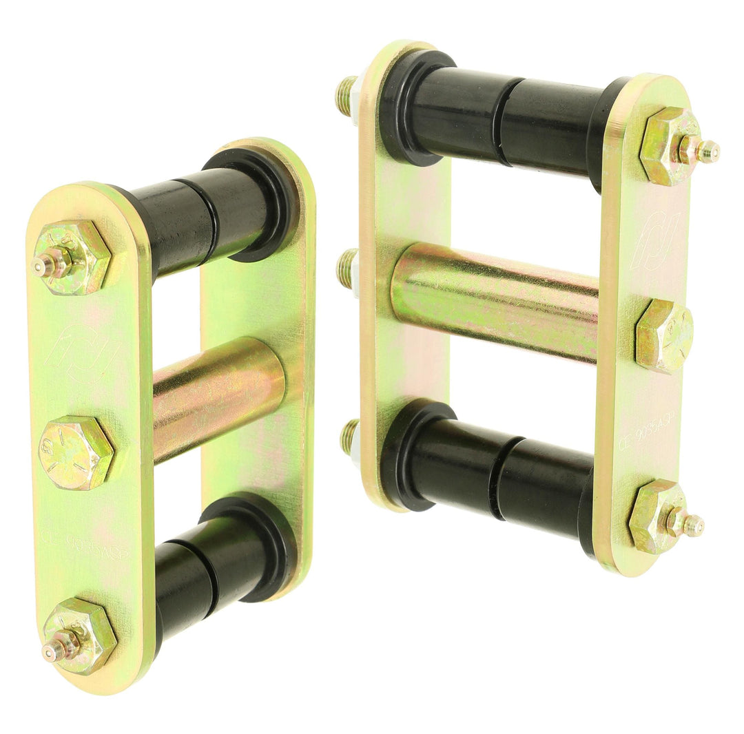 HD Leaf Spring Shackles 76-86 Jeep CJ Rear Includes Urethane Bushings HD Greasable Bolts Pair