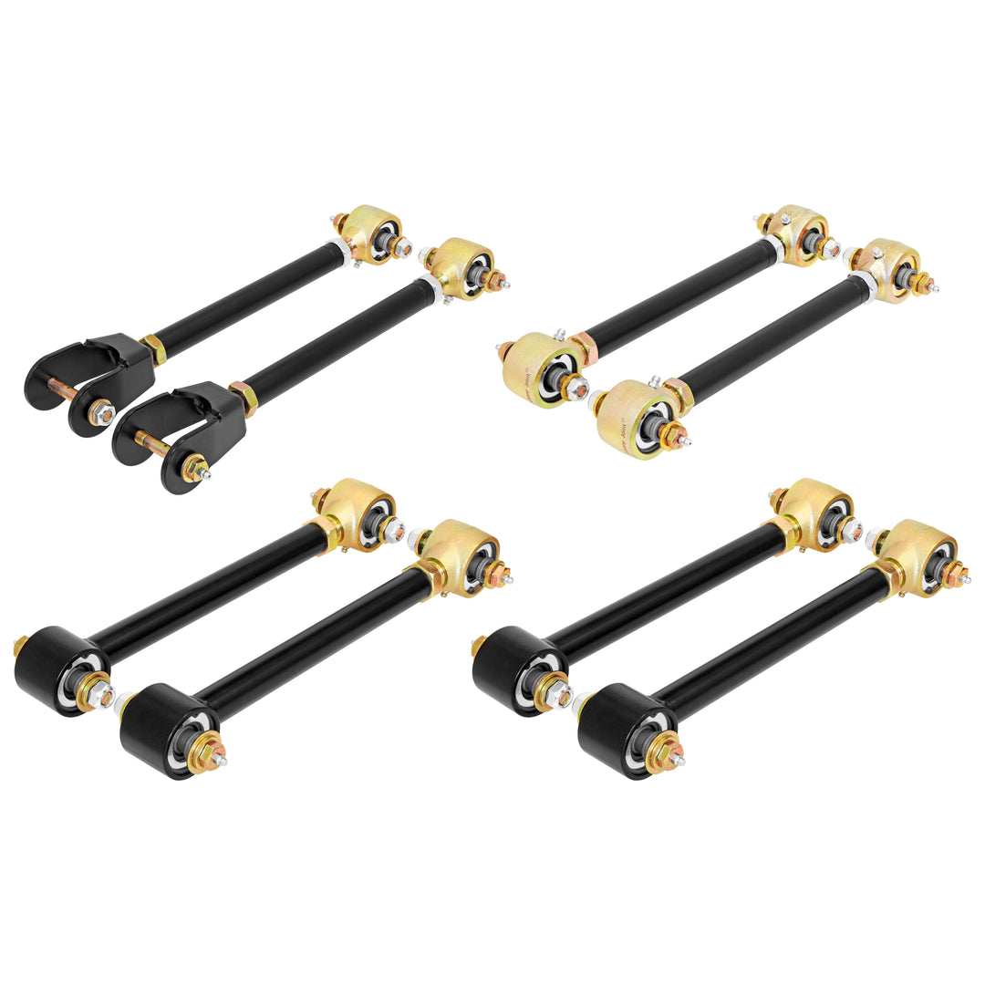 Johnny Joint Control Arm Set 97-06 Wrangler TJ and LJ Unlimited Adjustable w/ Double Adjustable Upper Arms Set Of 8