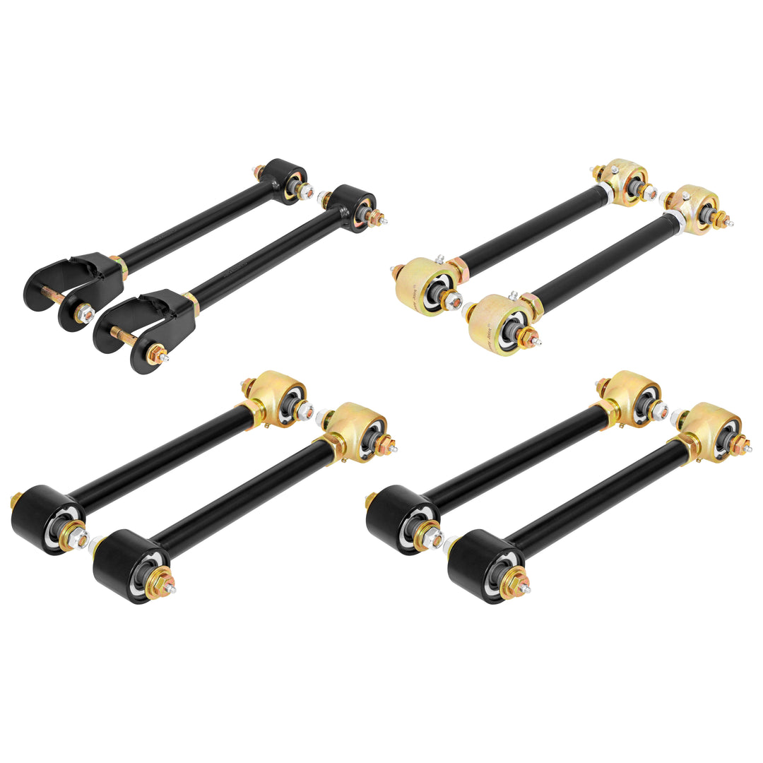 Johnny Joint Control Arm Set 97-06 Wrangler TJ and LJ Unlimited Adjustable w/ Double Adjustable Rear Upper Arms Set Of 8