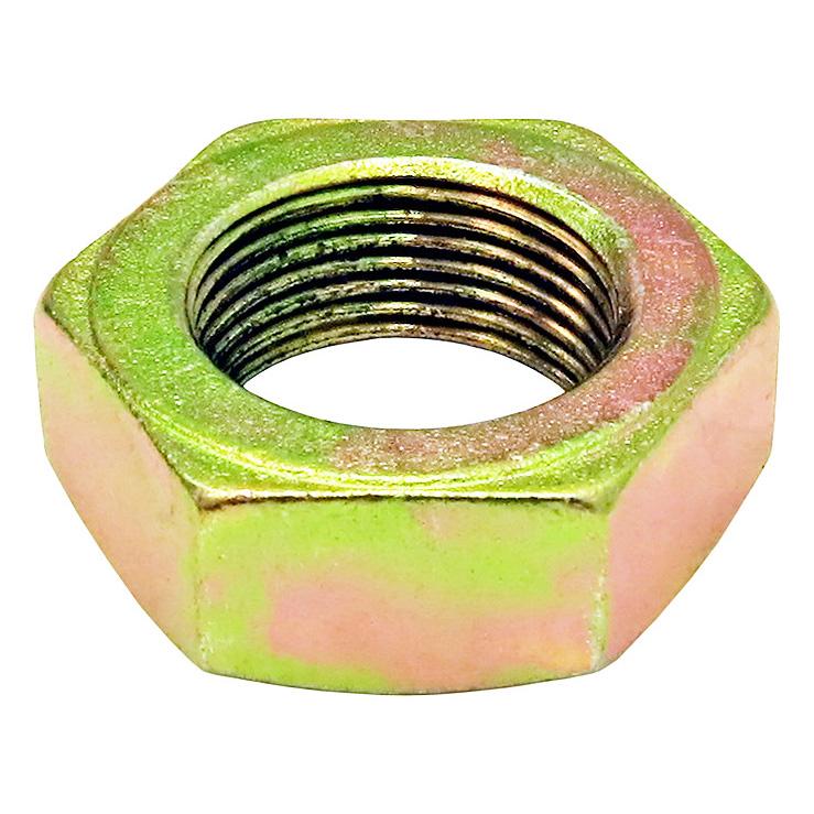 Jam Nut 1 1/4 Inch-12 Right Hand Thread Gold Zinc, Each
