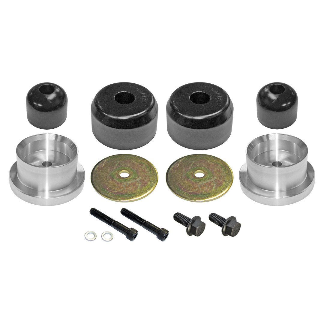 Bump Stop Kit 97-06 Wrangler TJ/LJ Rear Includes Polyurethane Bump Stops Aluminum Spacers Hardware
