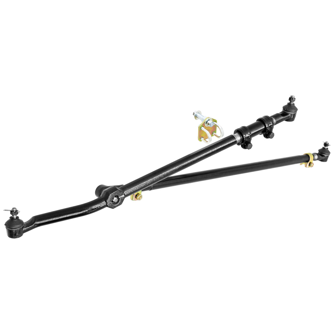 Currectlync Steering System 97-06 Wrangler TJ and LJ Unlimited/XJ/MJ Bolt-On Includes 1 1/4 Inch Diameter Tie Rod/Forged Drag Link HD Steering Stabilizer Shock Mounting Kit