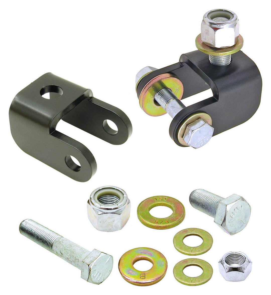 Shock Mount Relocation Kit 07-18 Wrangler JK Front Upper Includes Hardware Pair